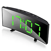 Настольные электронные часы DT-6507/GREEN зеркальное табло с зелеными цифрами