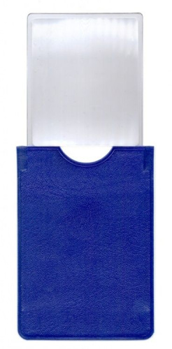 Лупа карманная линза Френеля гибкая (кредитка вертикальная-вкладыш 90х64 мм) для чтения