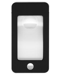 Лупа карманная 5/16x iPhone для чтения с подсветкой 
(4 LED, черная)
