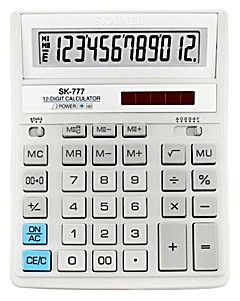 Калькулятор SKAINER SK-777WH 12 разрядов (настольный) белый