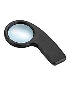 Лупа ручная круглая 4х-50мм для чтения с 
подсветкой + ультрафиолет (2 LED, черная) MG21013