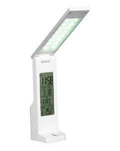 Лампа подсветка для чтения складная настольная с часами и календарем 16 LED (8202)