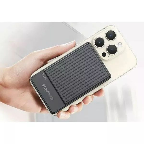 Внешний аккумулятор Power Bank AWEI P33K 10000mAh Wireless Magnetic (Magsafe) фото 2