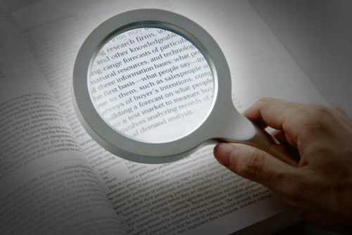 Лупа ручная круглая 3.5х-56мм для чтения с подсветкой (8 LED) DS-8 фото 4