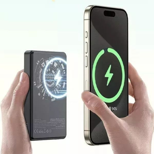 Внешний аккумулятор Power Bank AWEI P33K 10000mAh Wireless Magnetic (Magsafe) фото 4