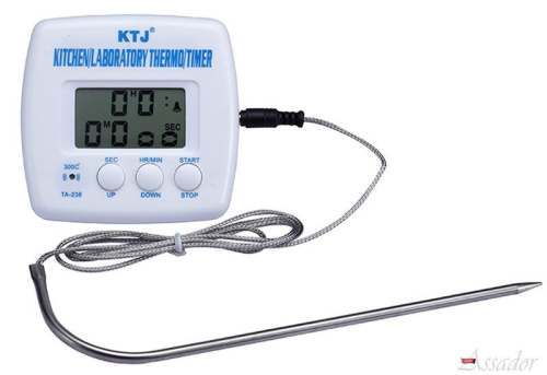 Термометр для готовки электронный с таймером 
и щупом KTJ TA-238 фото 3