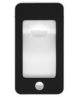 Лупа карманная 5/16x iPhone для чтения с подсветкой 
(4 LED, черная)