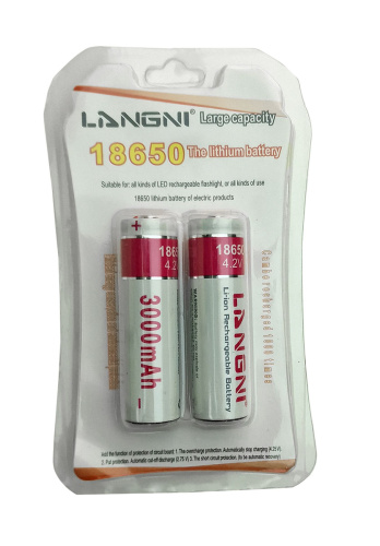 Литиевый аккумулятор Langni 3000 mAh (18650) 4.2v BL2 фото 2