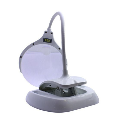 Лупа настольная с подсветкой на аккумуляторе 
с подставкой/прищепкой 3D/8D - USB 9006 фото 4