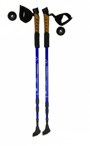 BW007 Палочки для скандинавской ходьбы Energia, 
р-р 90-135см, антишок, пробковая ручка, класс Люкс (