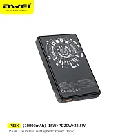 Внешний аккумулятор Power Bank AWEI P33K 10000mAh Wireless Magnetic (Magsafe)